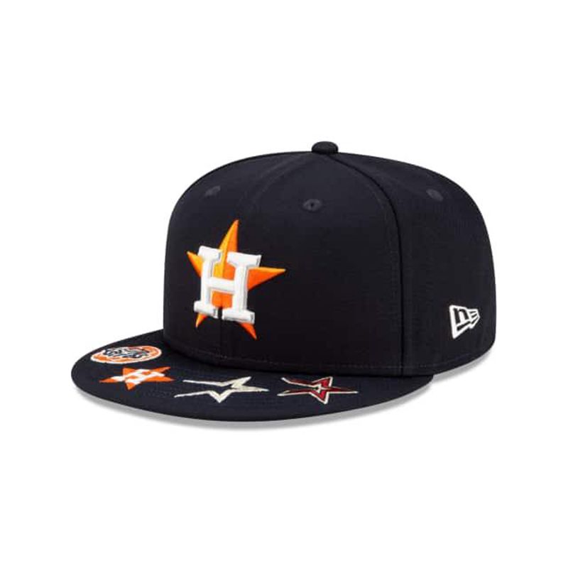 MLB Houston Astros Visor Hit 59Fifty Fitted (ROG1074) - Blue New Era Caps